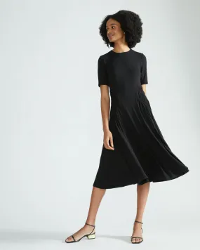 Black Devi Liquid Jersey Dress