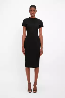 Black fitted T-shirt dress