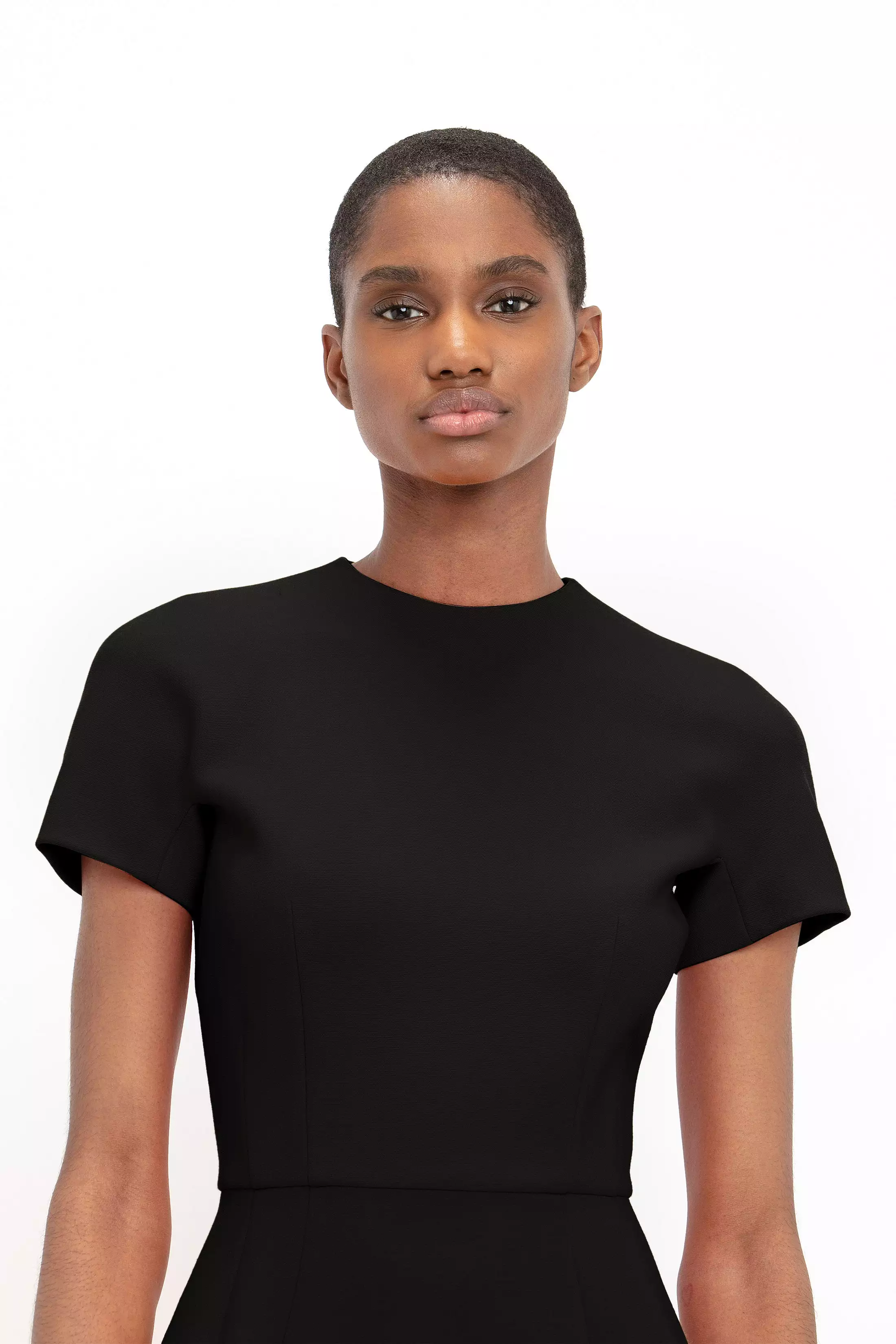 Black fitted T-shirt dress