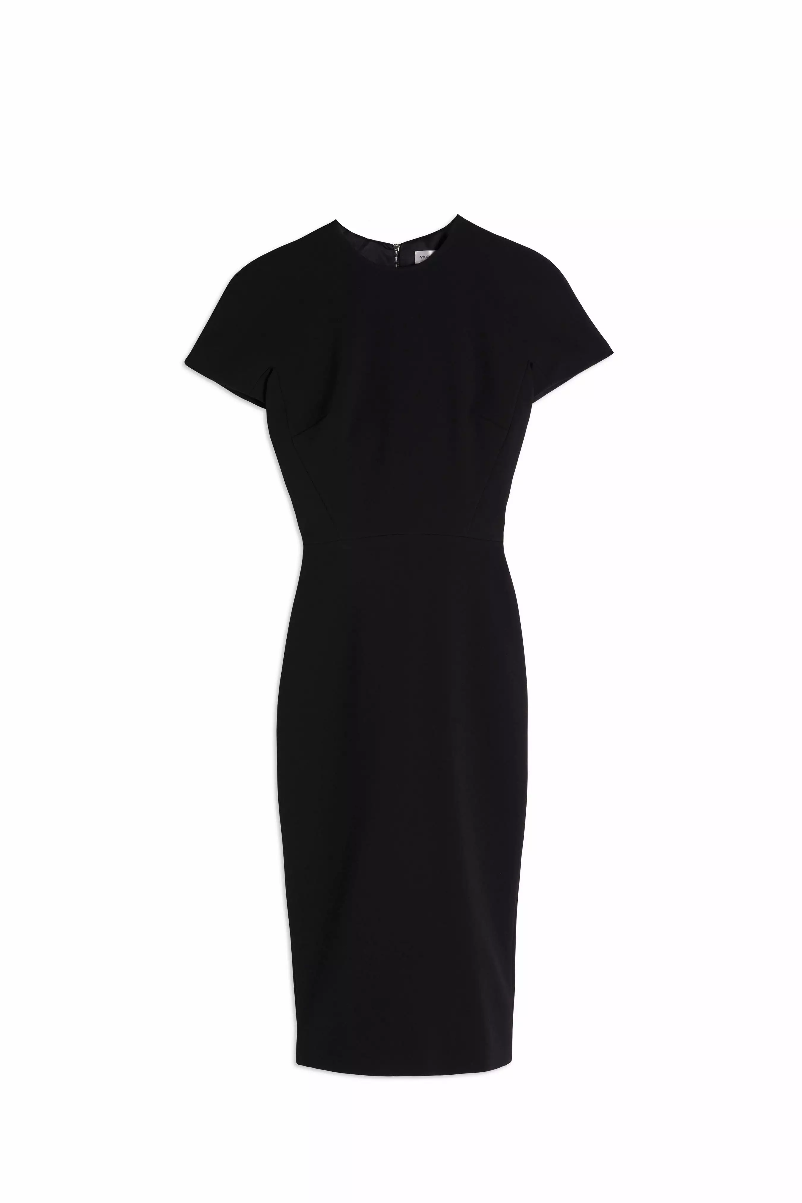 Black fitted T-shirt dress