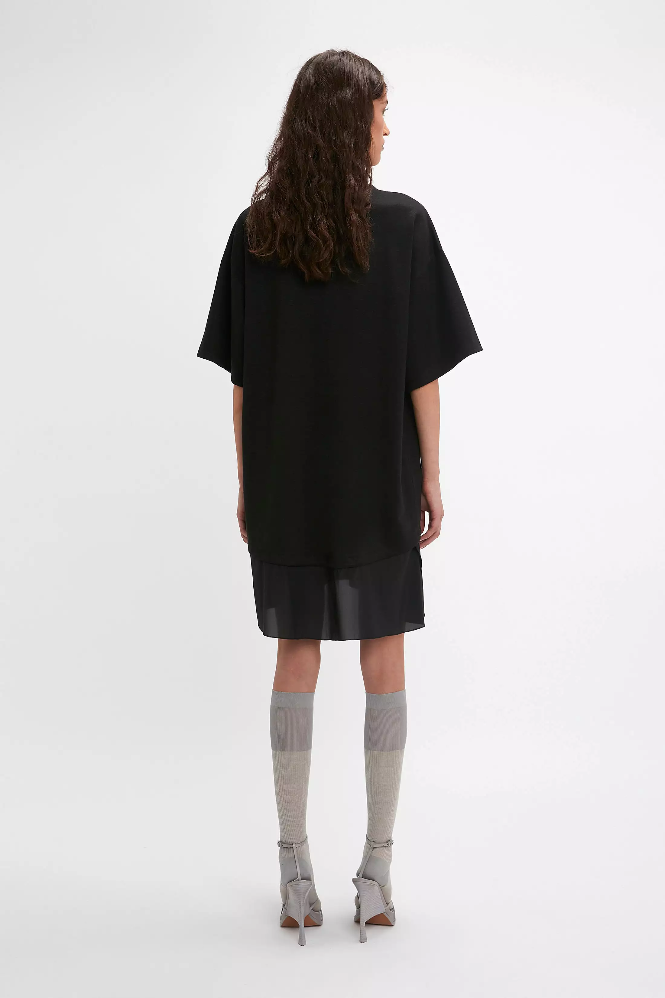 Black Frame Cut-Out T-Shirt Dress