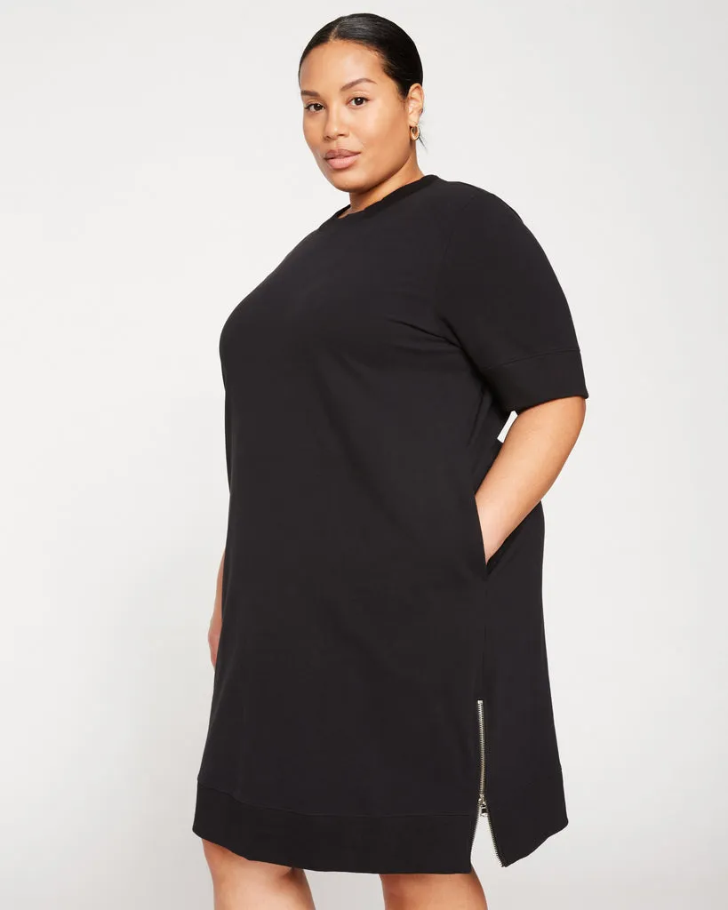 Black Grace Short Sleeve Sweatshirt Dress