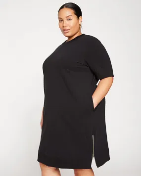 Black Grace Short Sleeve Sweatshirt Dress