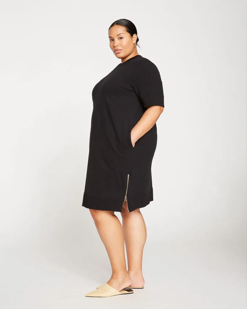 Black Grace Short Sleeve Sweatshirt Dress