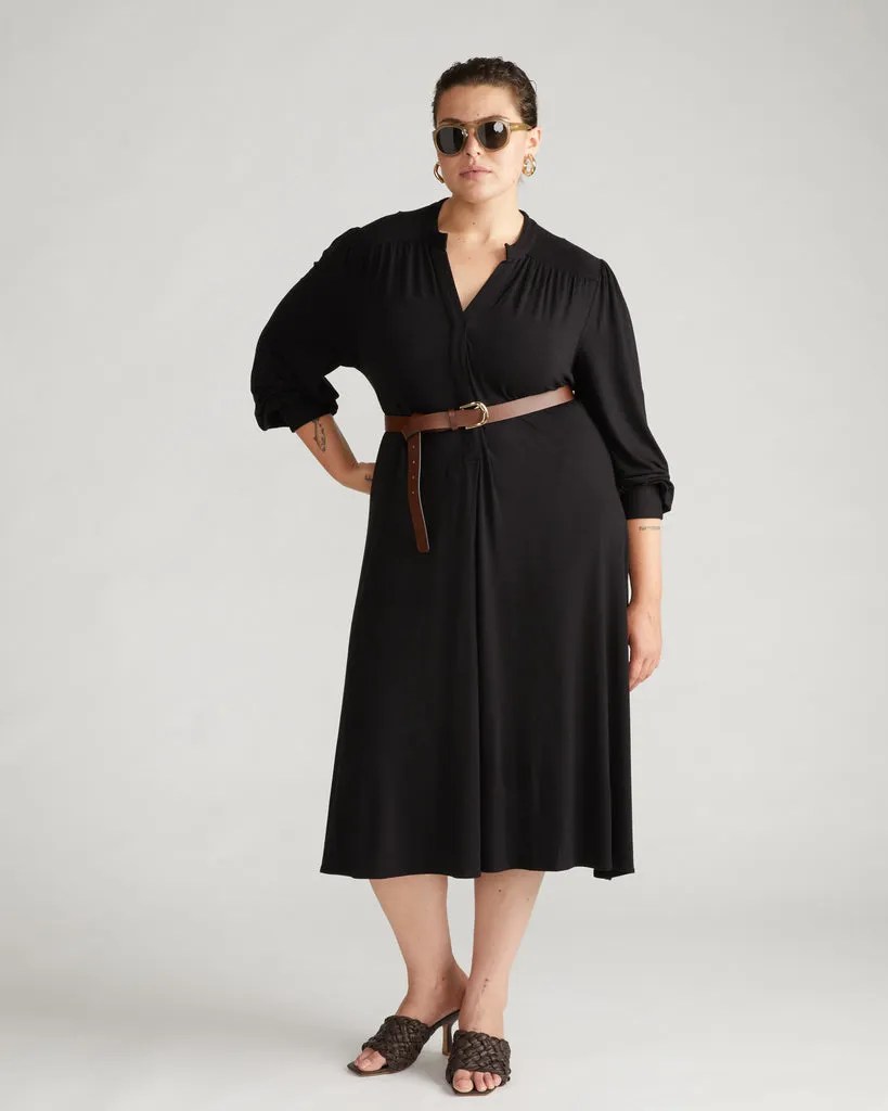 Black Gramercy Liquid Jersey Dress