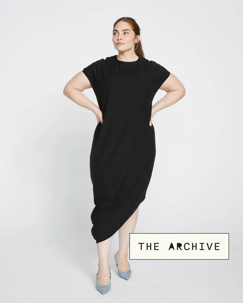 Black Iconic Double Luxe Geneva Dress