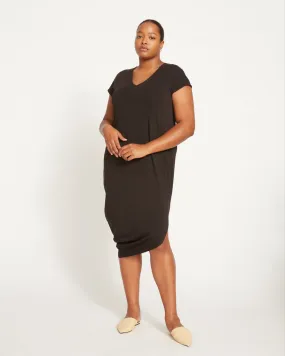 Black Iconic Geneva V-Neck Dress