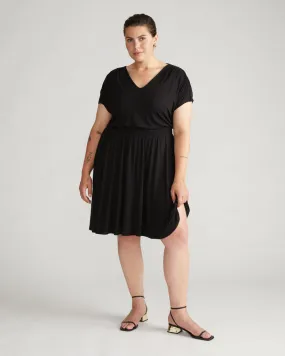 Black Minetta Liquid Jersey Dress