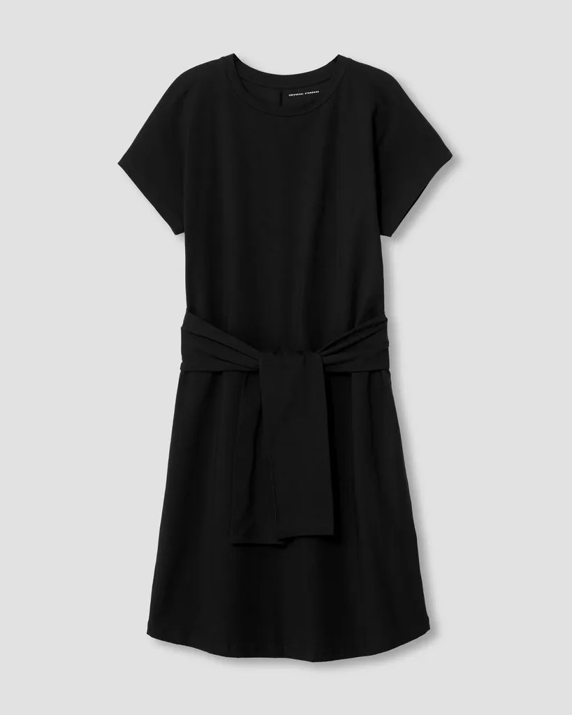 Black Misa Jersey Tie Dress