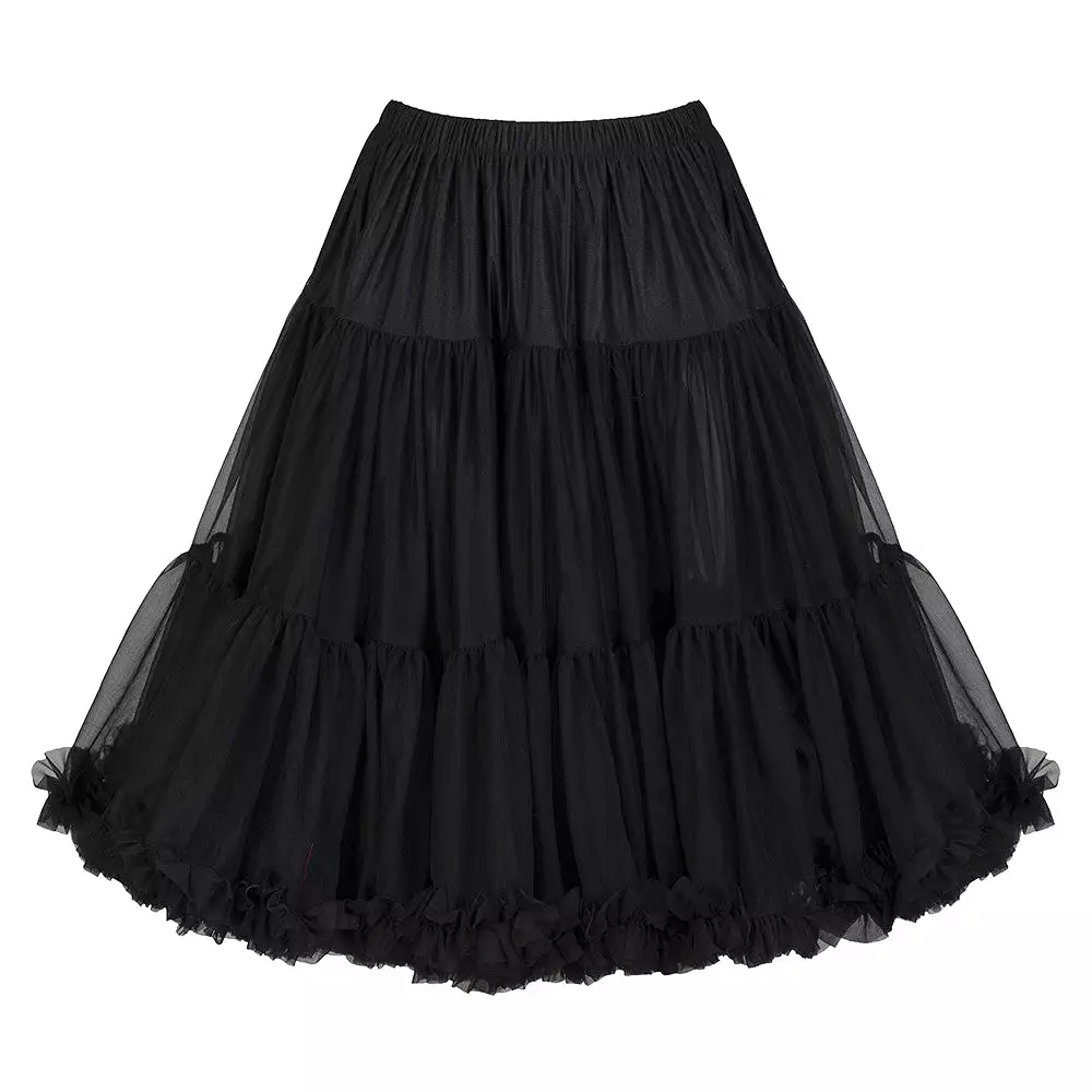 Black Net Vintage 50s Petticoat Skirt with Extra Volume