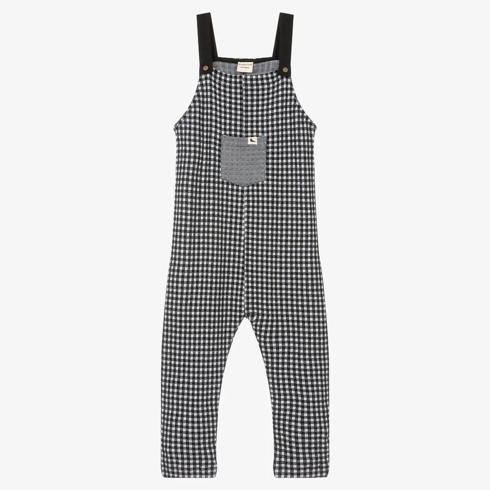 Organic Cotton Black Dungarees