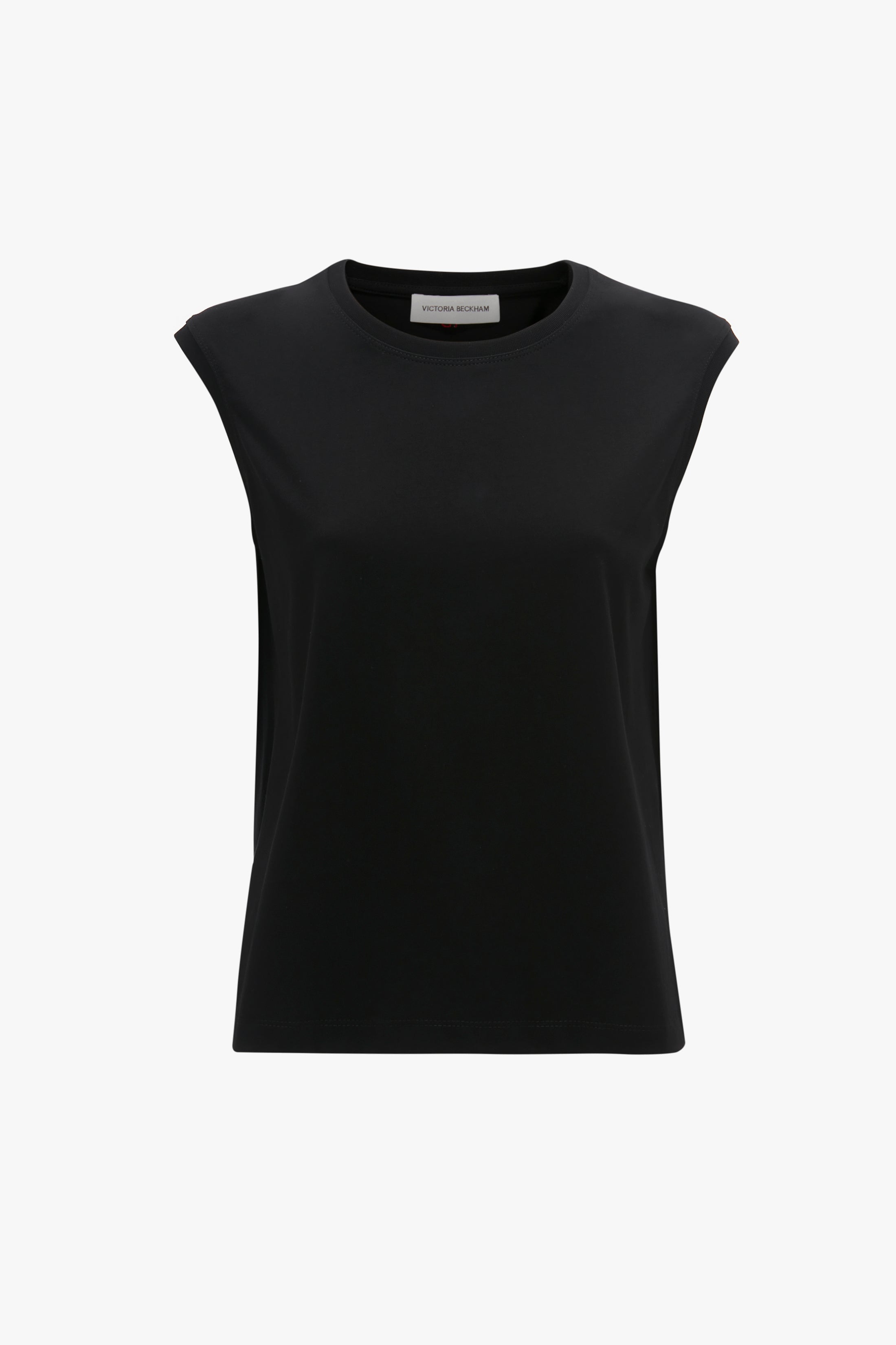 Black Sleeveless T-Shirt for Men