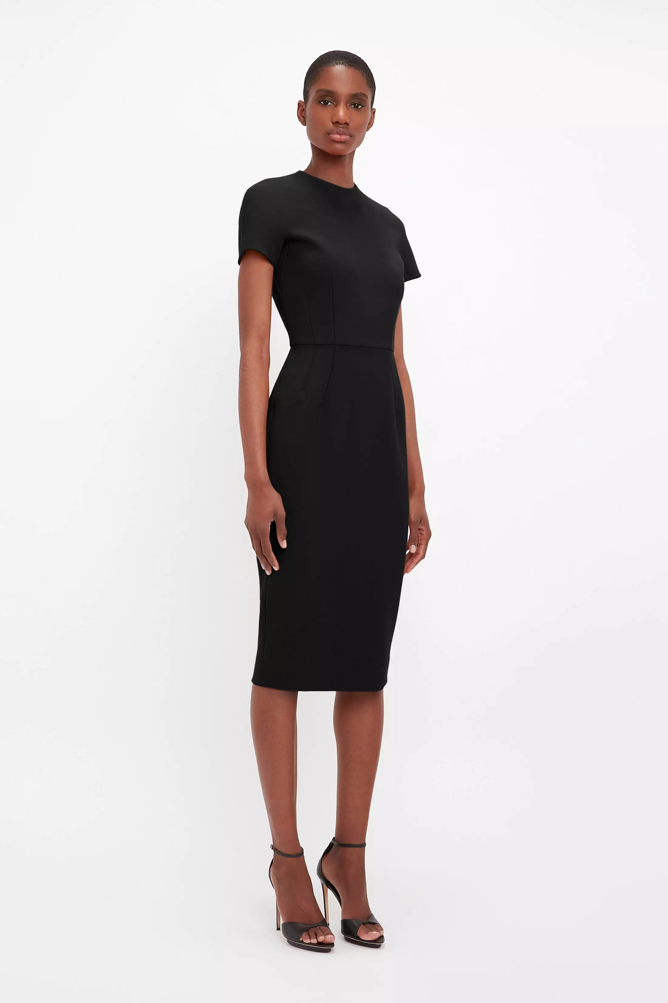 Black T-Shirt Dress - Fitted Design