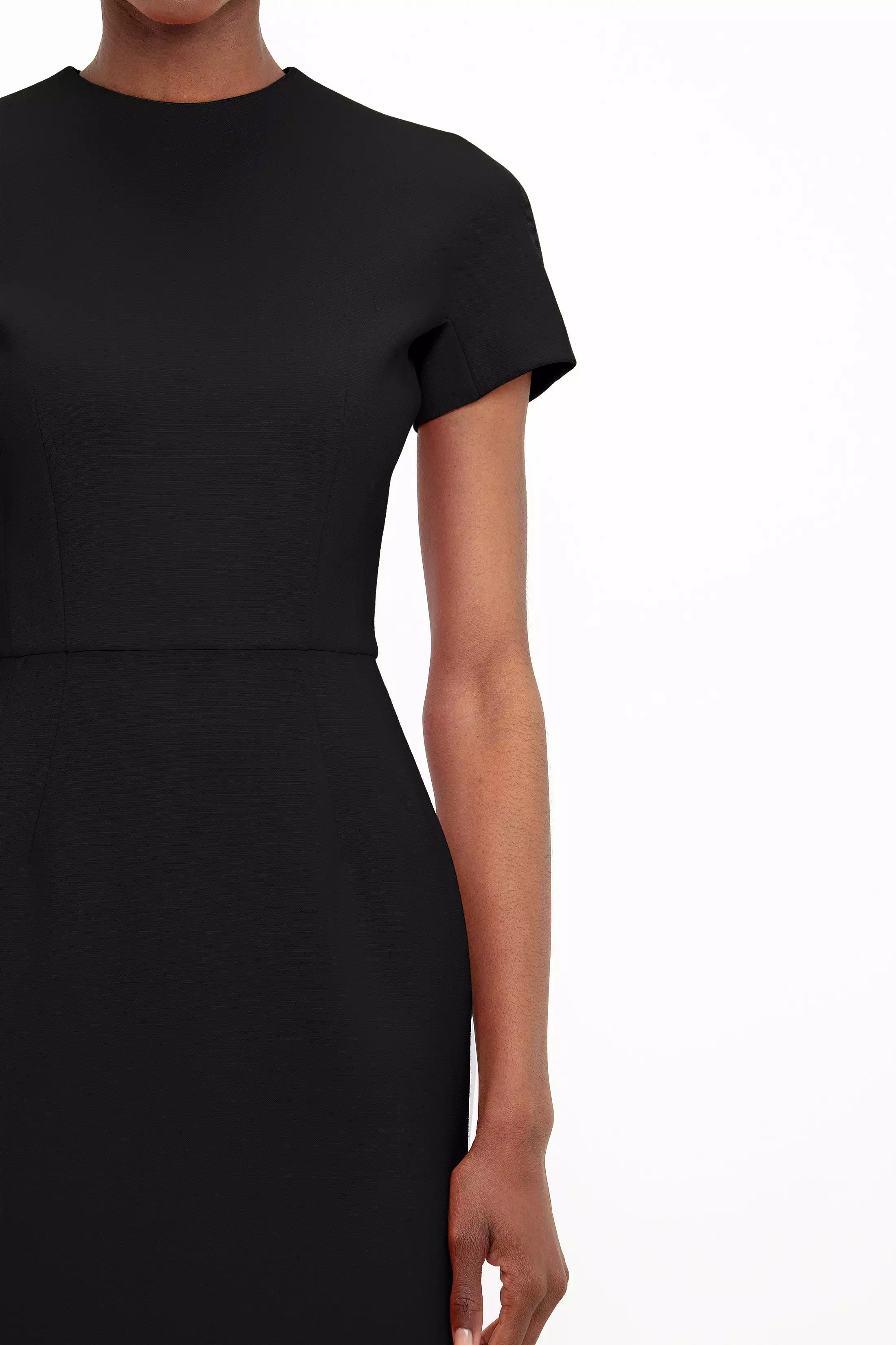 Black T-Shirt Dress - Fitted Design