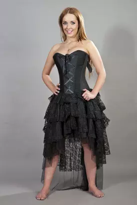 Black Taffeta Beverly Prom Corset Dress.