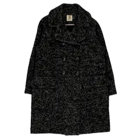 Black Tweed Double Breasted Coat by Orla Kiely