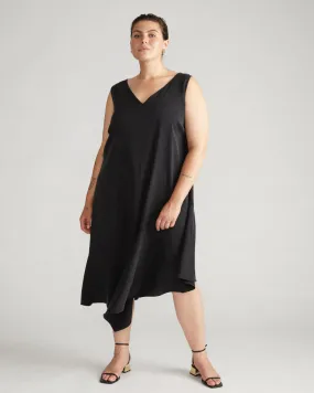 Black Twilight Cooling Stretch Cupro Tank Dress