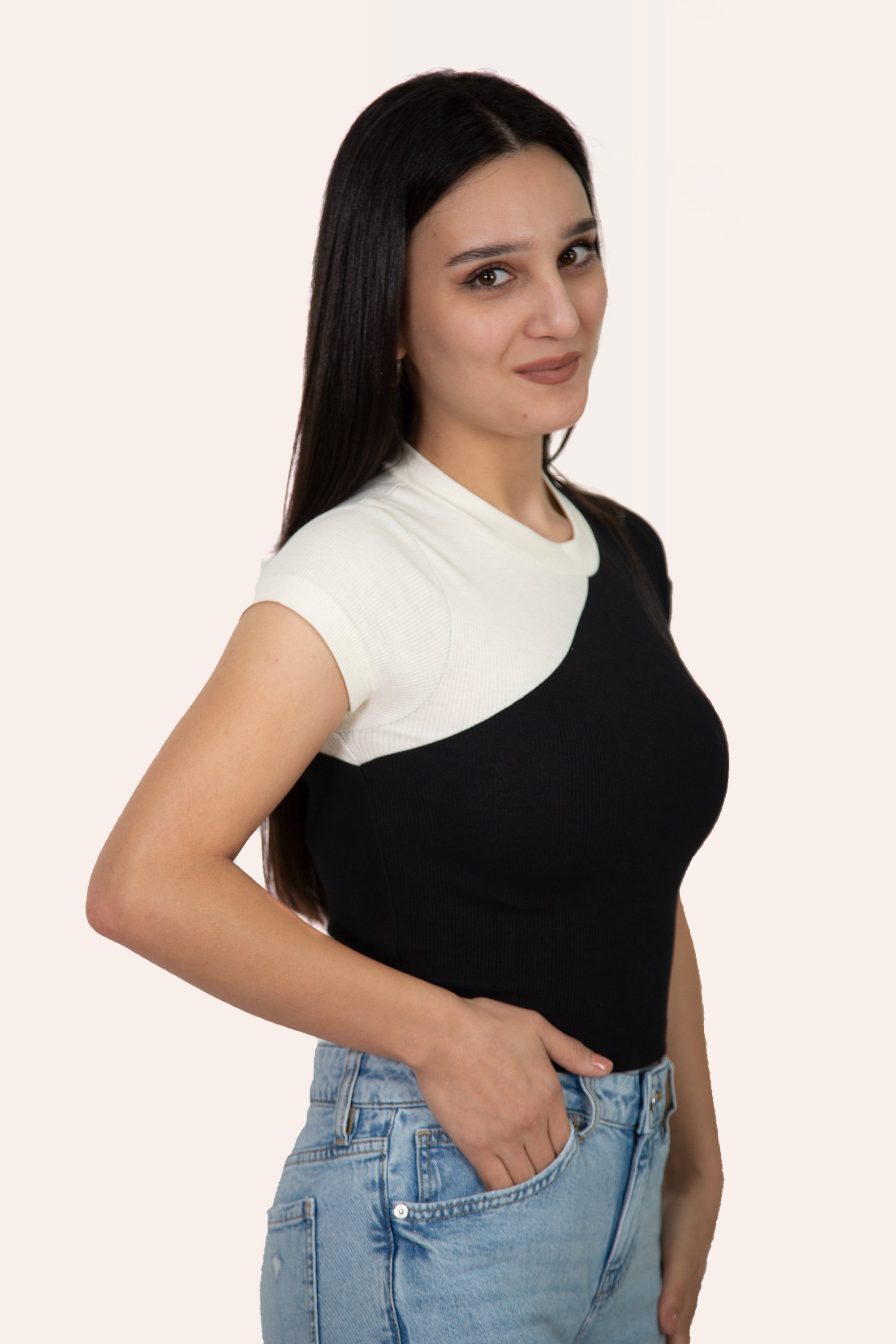 Blocked Crop Top