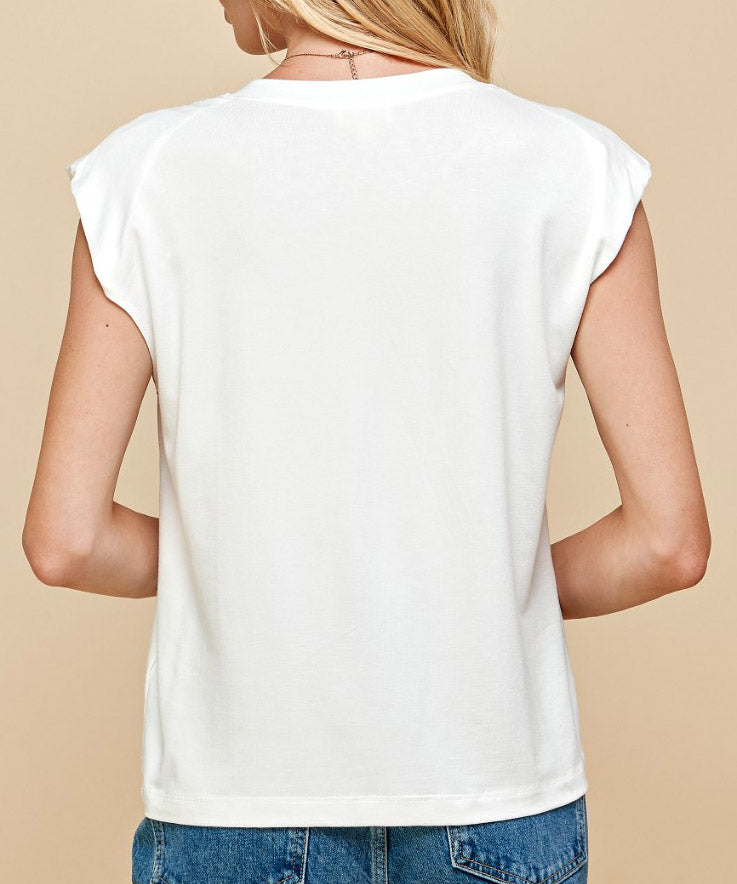 Blossom Ivory Muscle Tee