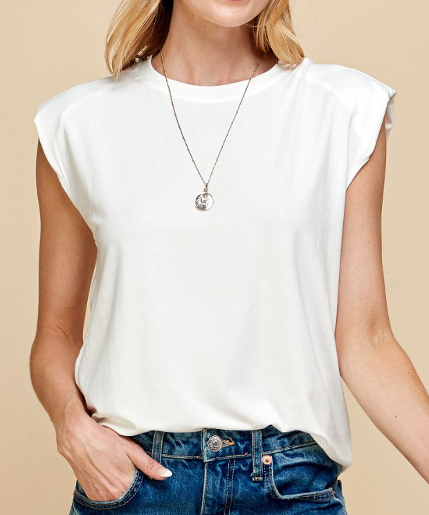 Blossom Ivory Muscle Tee