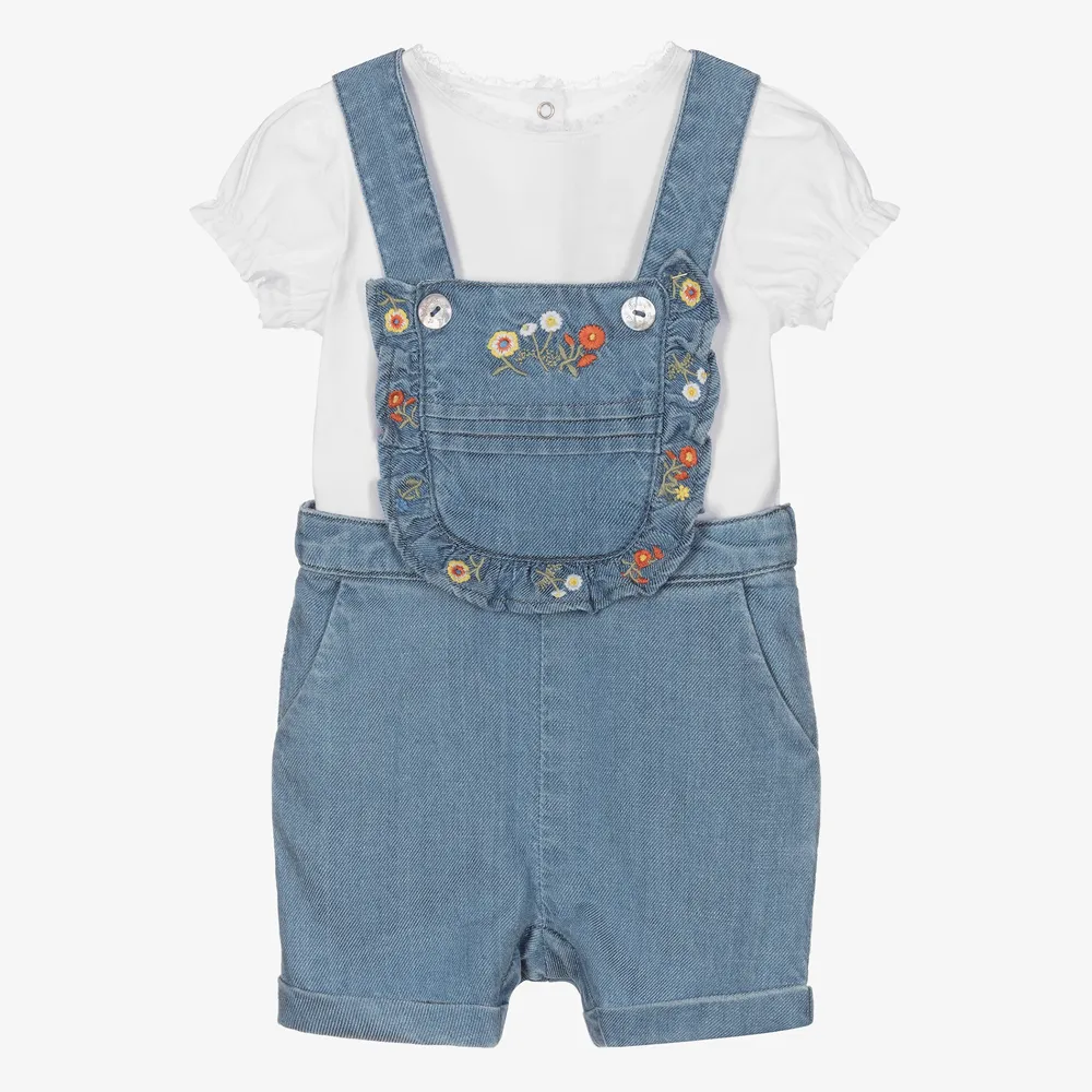 Blue Overalls Outfit