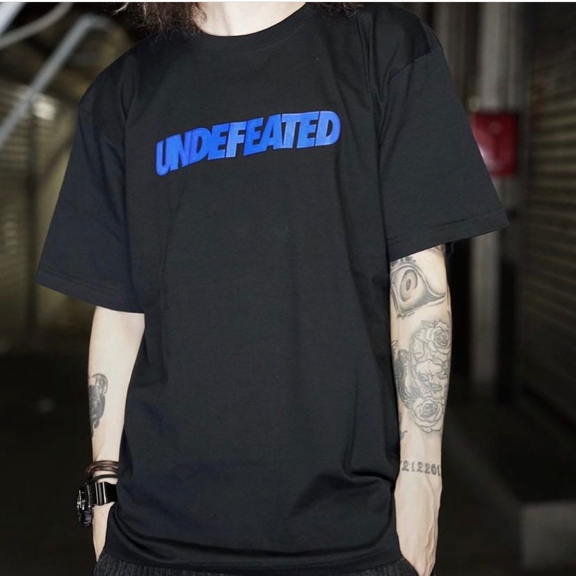 Blue Logo Tee Black Undefeated