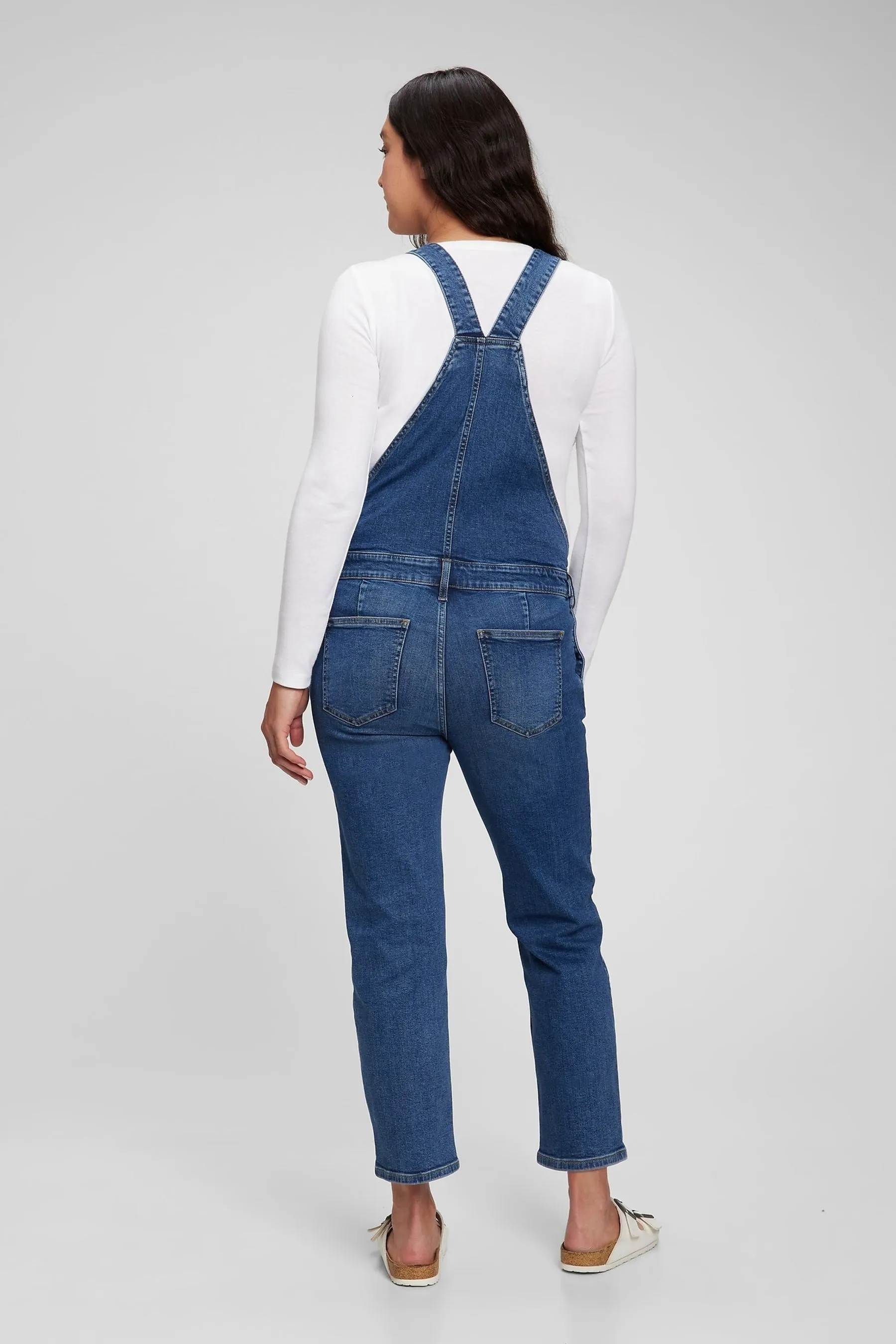 Blue Maternity Denim Overalls