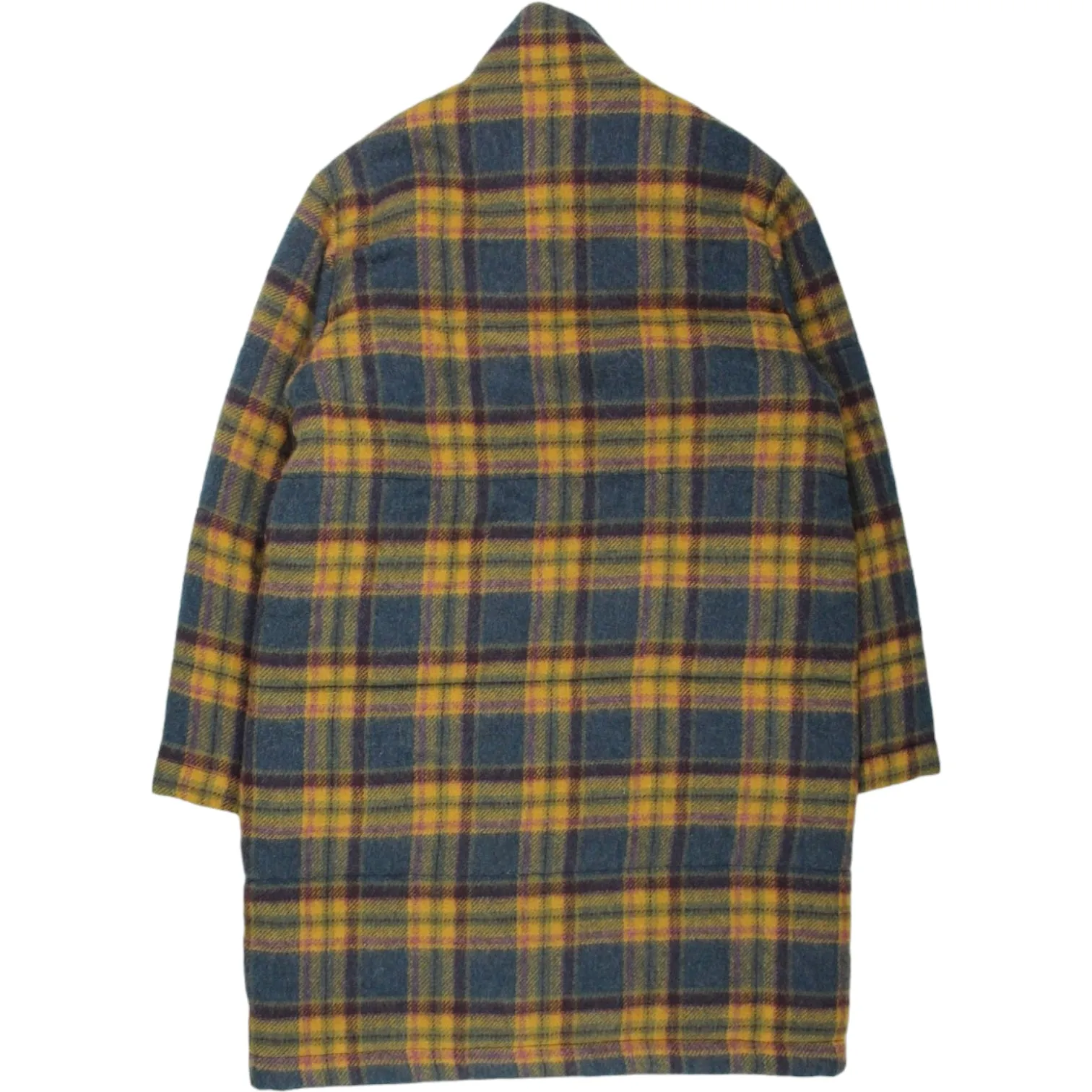 Blue Multi Plaid Padded Coat by YMC