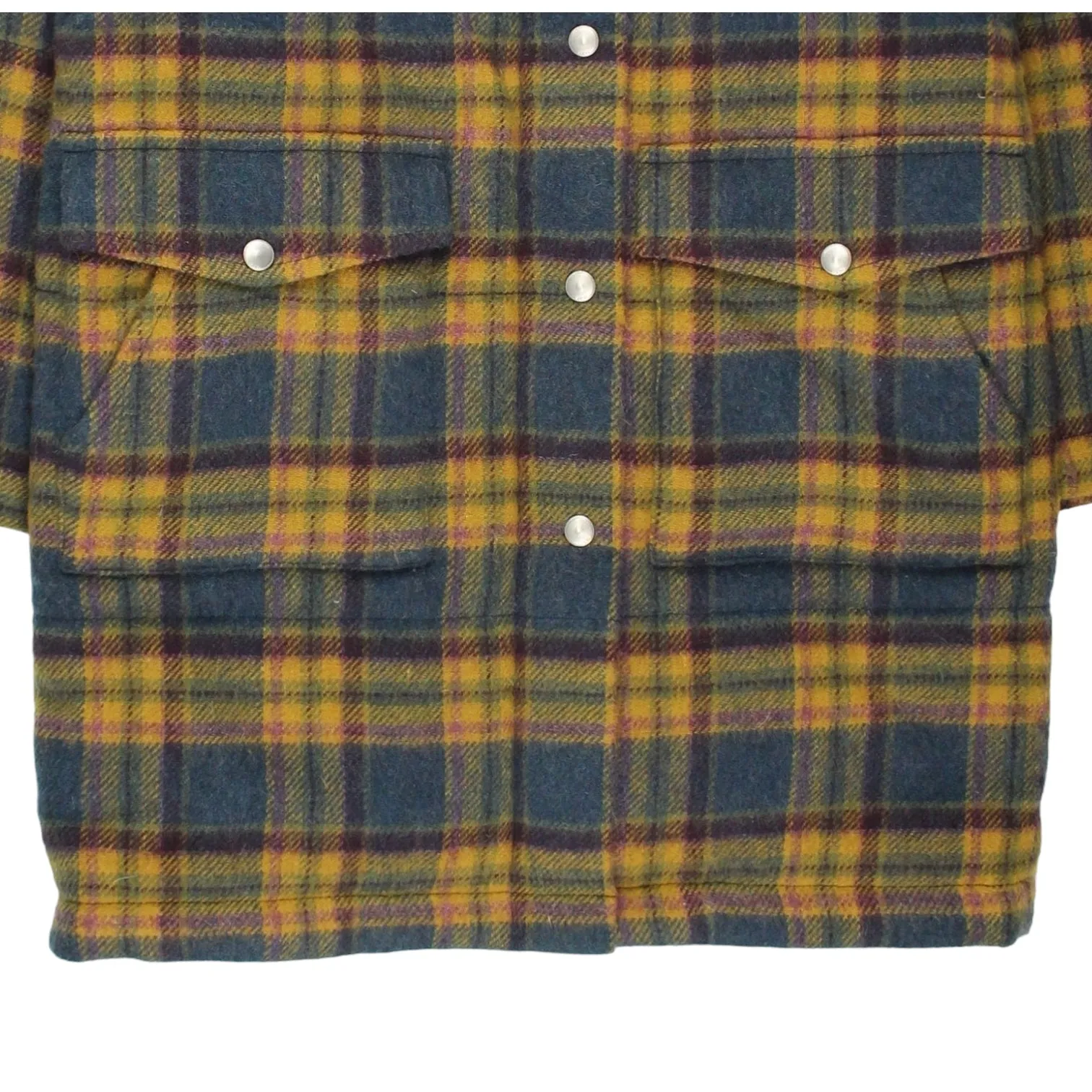 Blue Multi Plaid Padded Coat by YMC