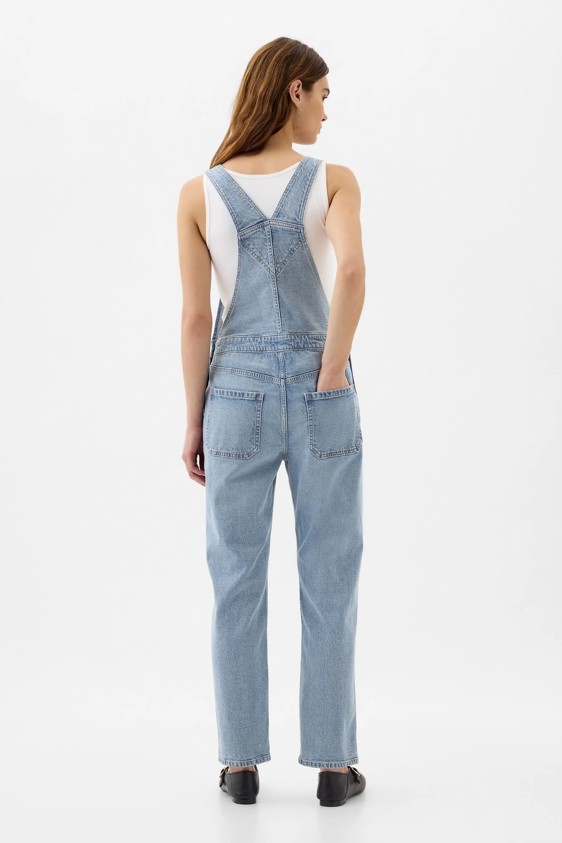 Denim Overalls in Blue Slightly Baggy Style