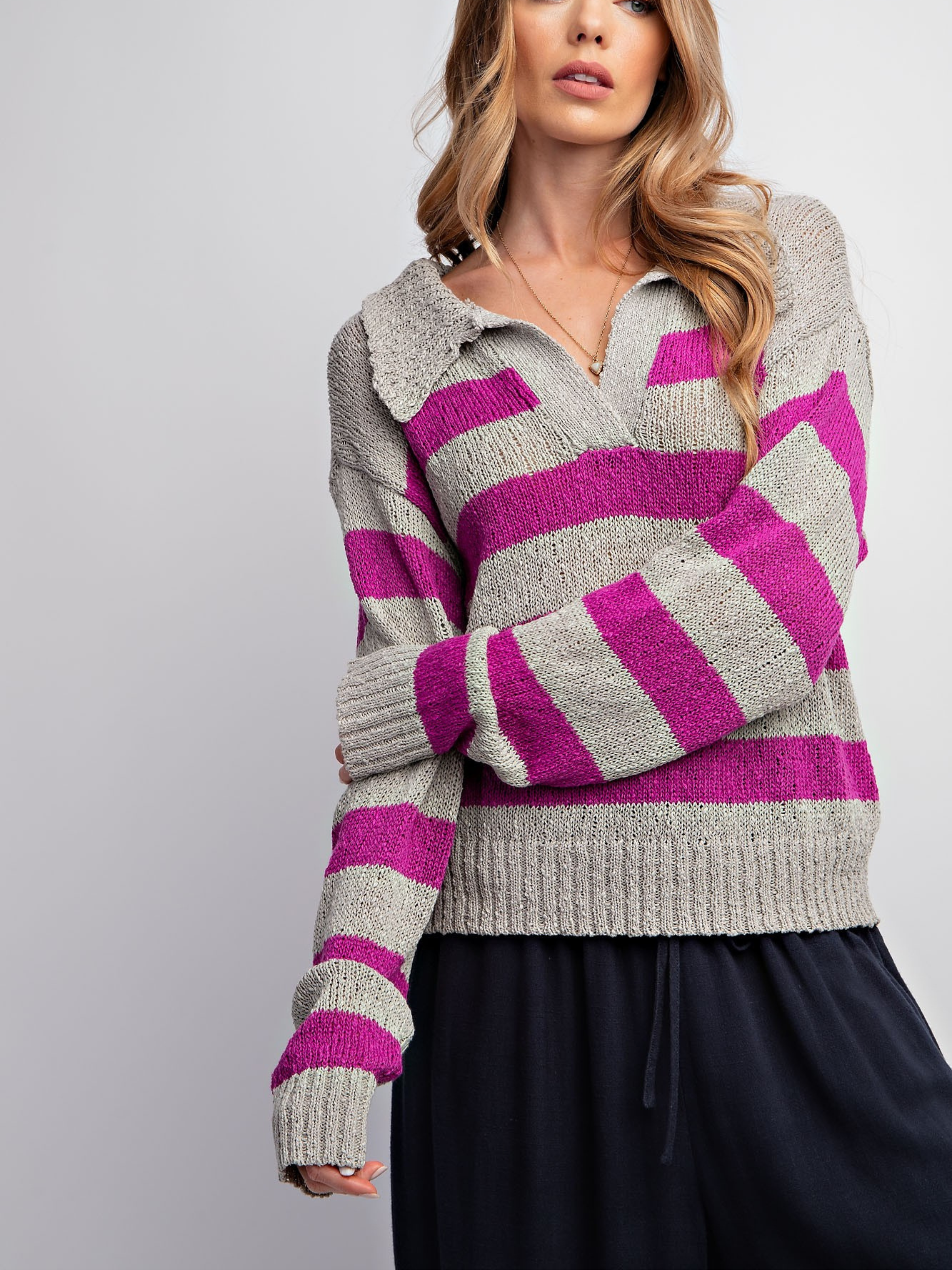 Bold Stripe Sweater - Attracting Attention