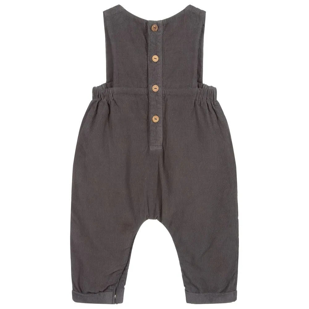 Grey Boys Corduroy Overalls