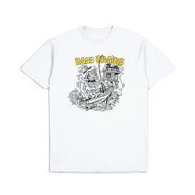 Brixton Bass Brains Monster T-Shirt - White