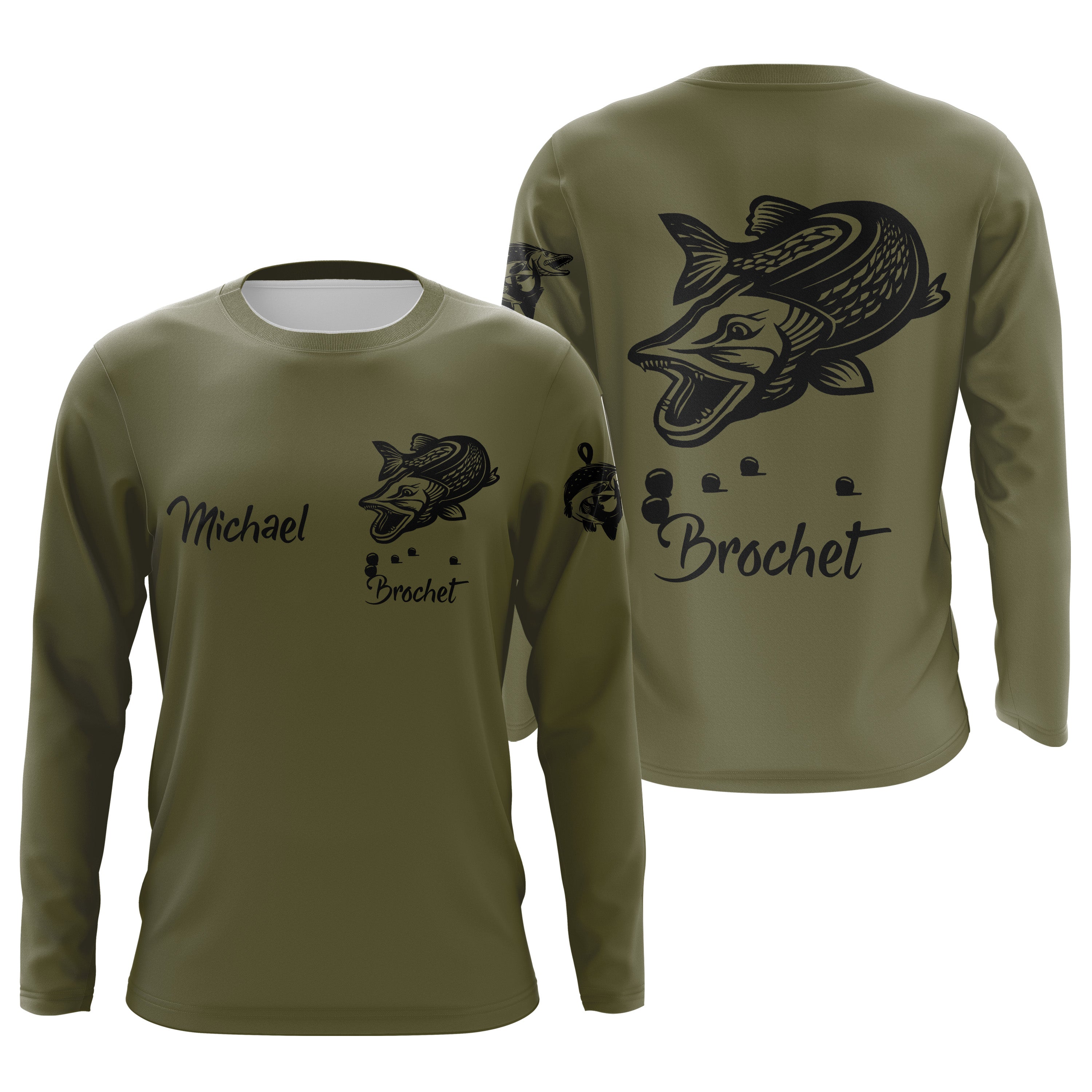 Brochet Fishing, Predator Fishing, Unique Fisherman Gift, T-Shirt, Hoodie, UV Protective Clothing, Personalized Gift