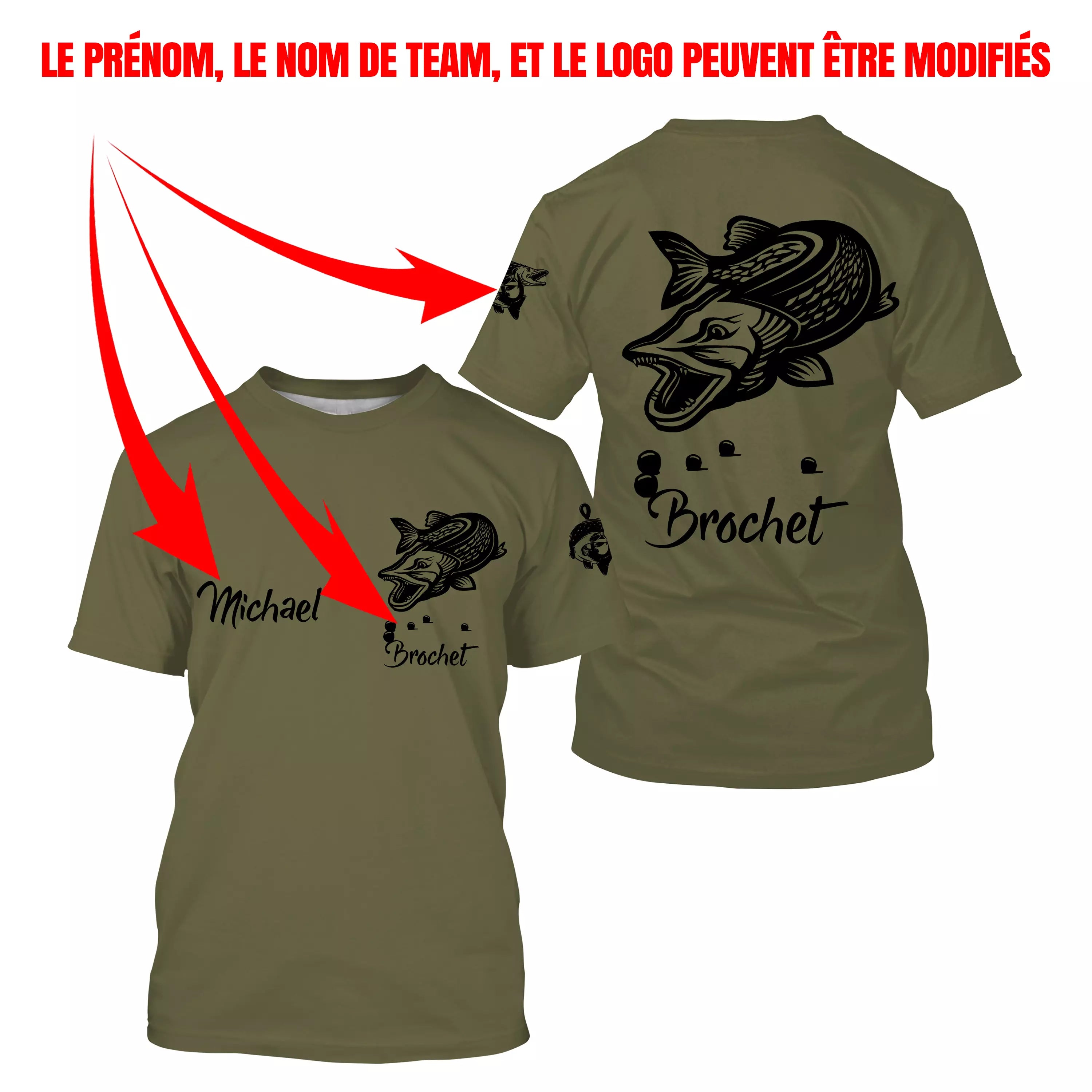 Brochet Fishing, Predator Fishing, Unique Fisherman Gift, T-Shirt, Hoodie, UV Protective Clothing, Personalized Gift