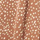 Brown Cream Abstract Spots Fit Flare Dress