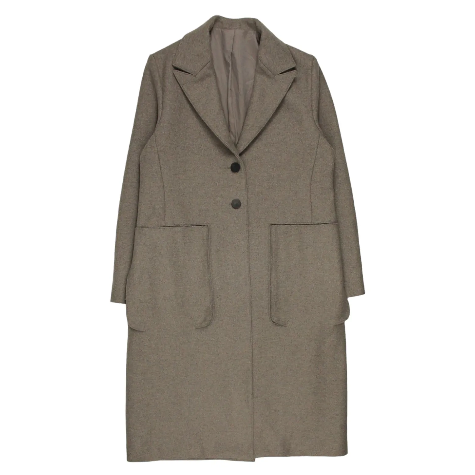 Brown 3D Pockets Long Coat by Studio Nicholson