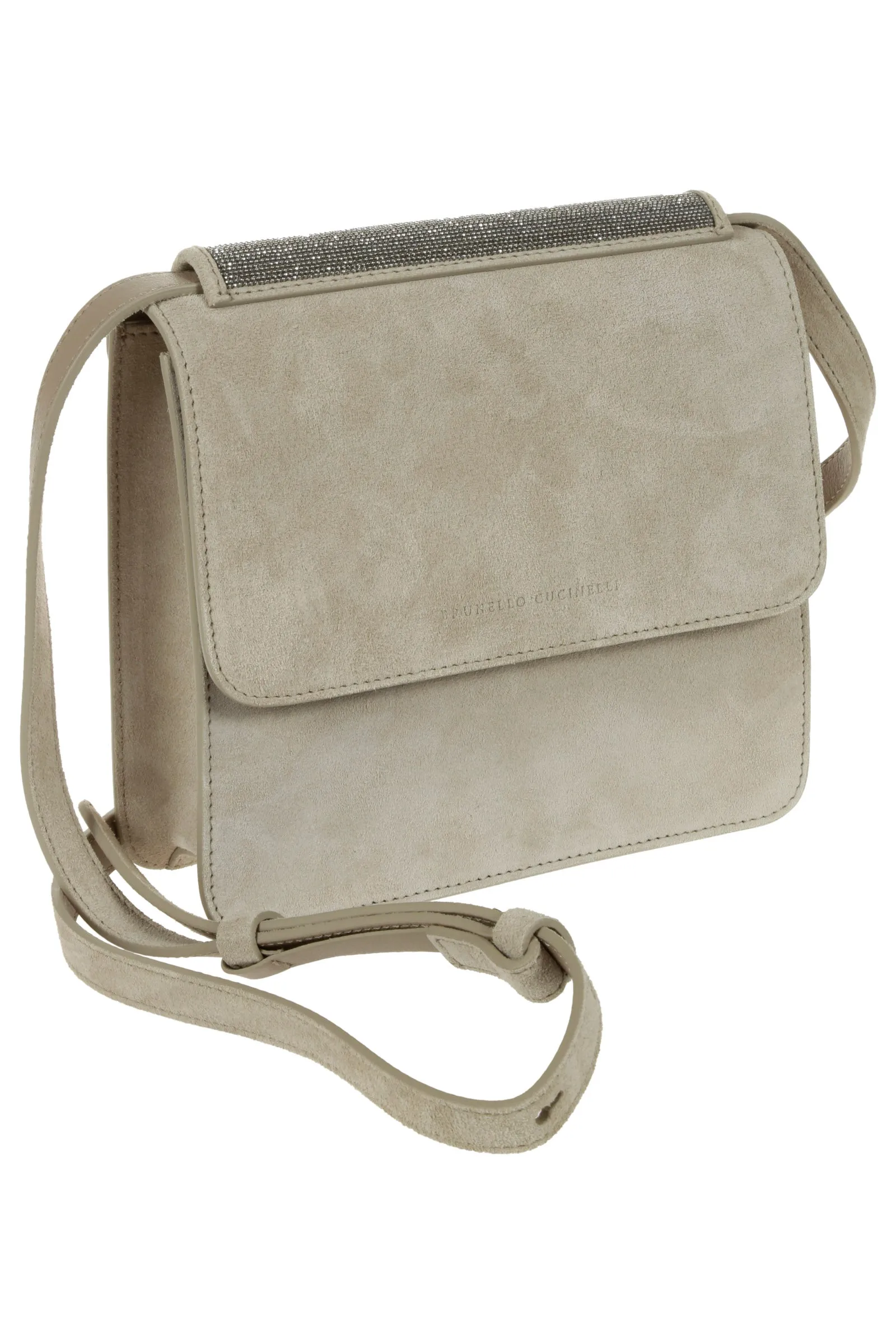 Brunello Cucinelli Logo Studs Crossbody Bag