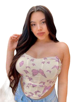 Butterfly Mesh Corset Top