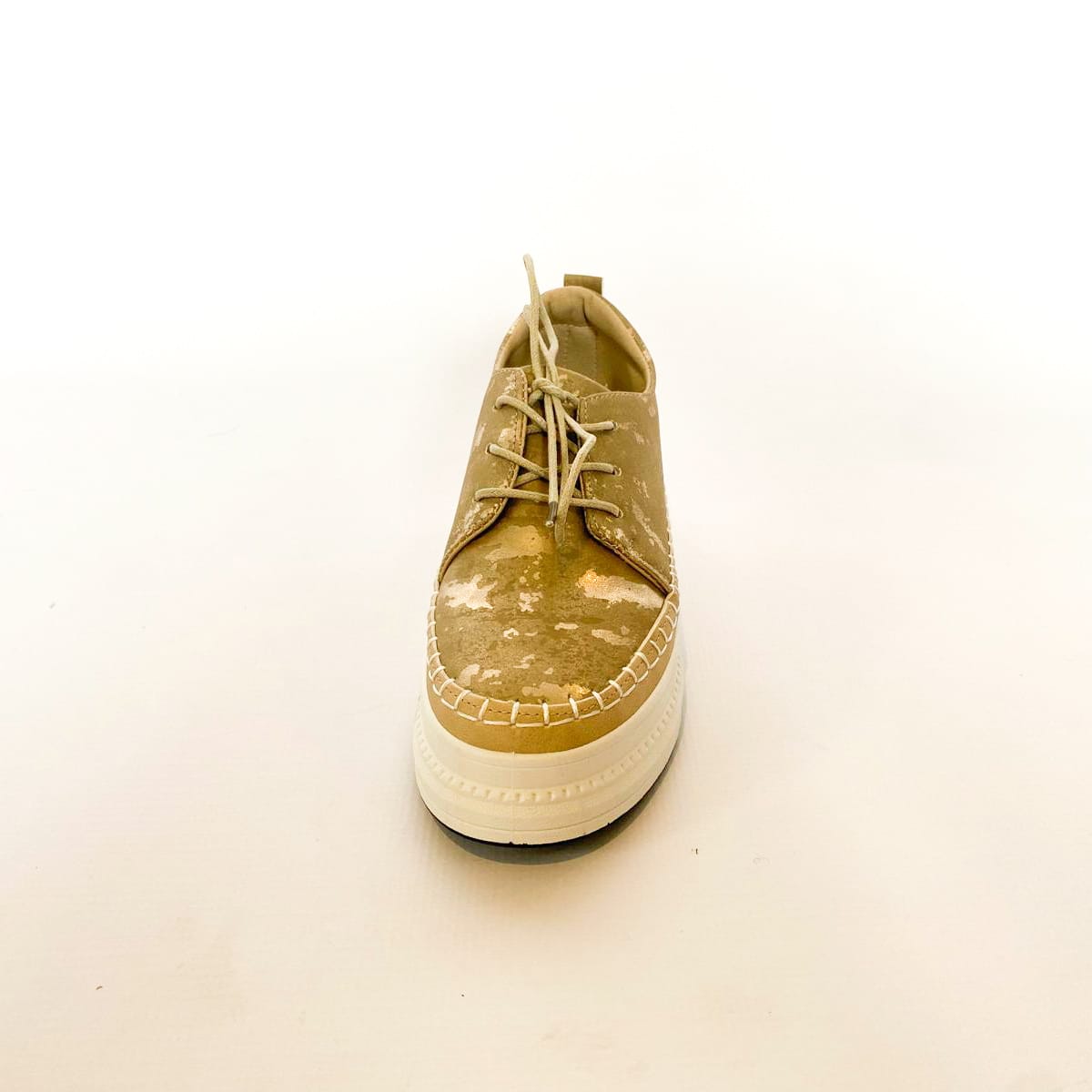 Butterfly Senhora 14 gold lace-up sneaker - Search Result: Butterfly Senhora 14 gold laceup sneaker | Shop Now