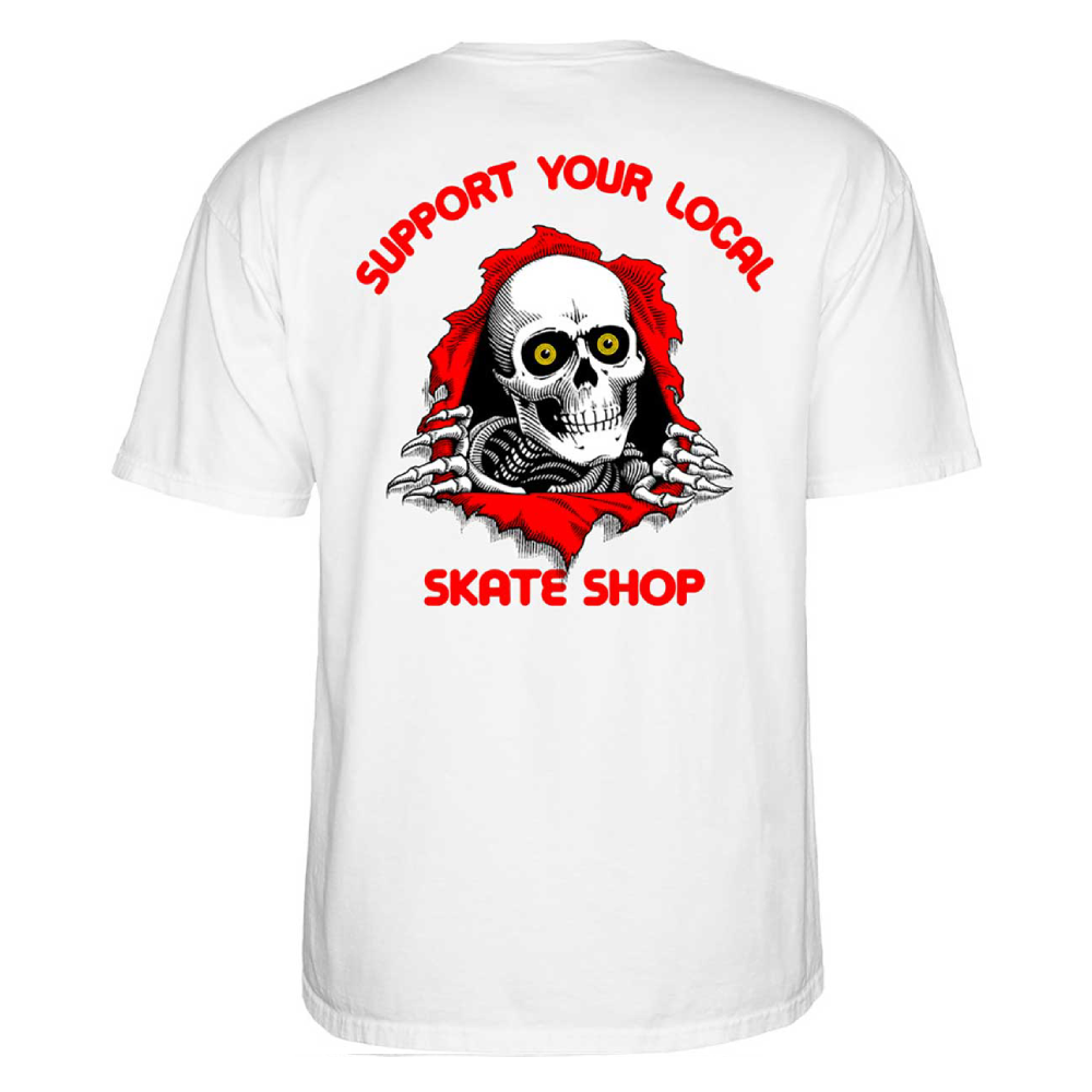 Buy Powell Peralta Support Your Local Skate Shop T-Shirt White