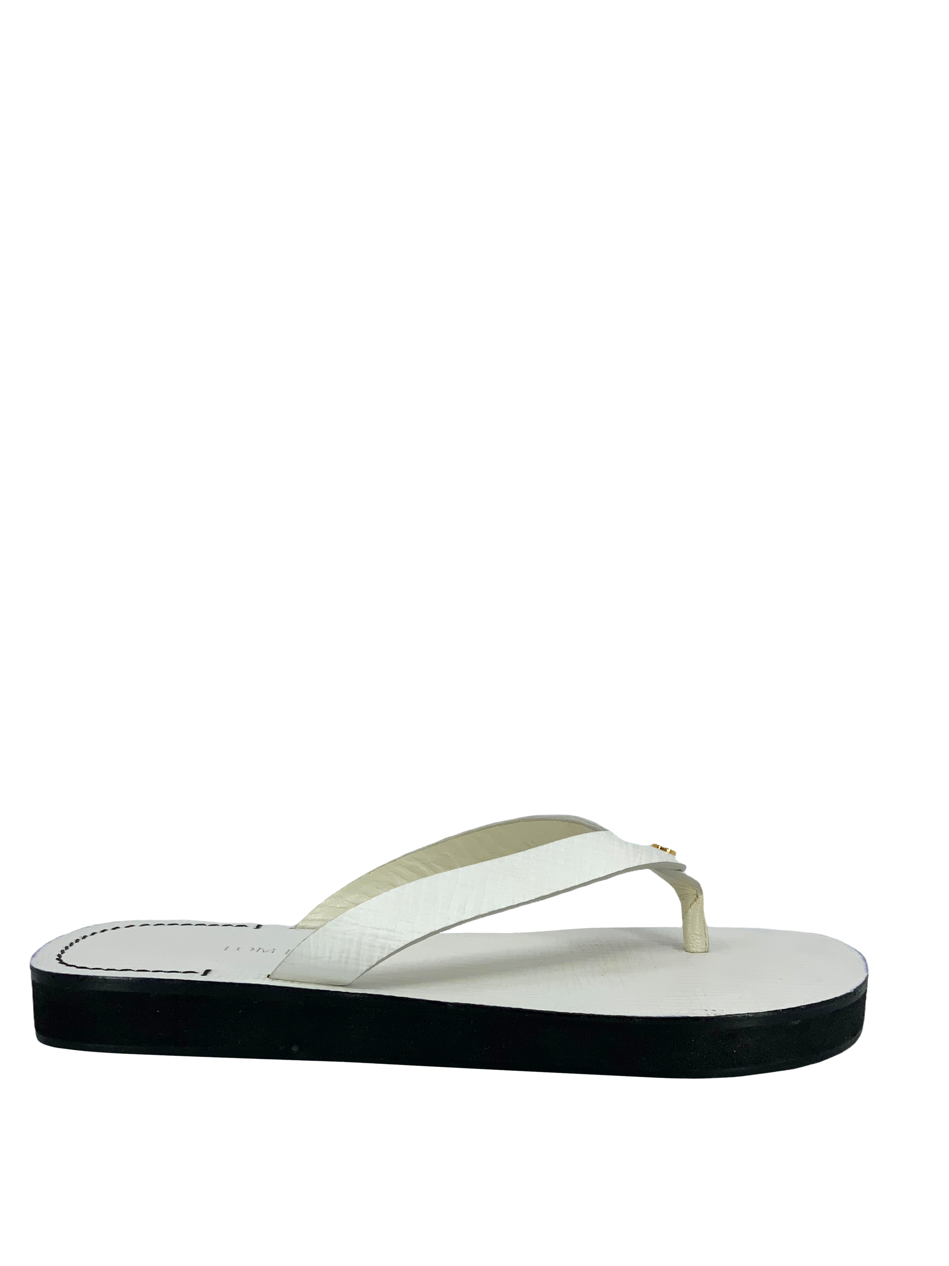 Buy TOM FORD Textured Leather Thong Sandals Size 6 Online