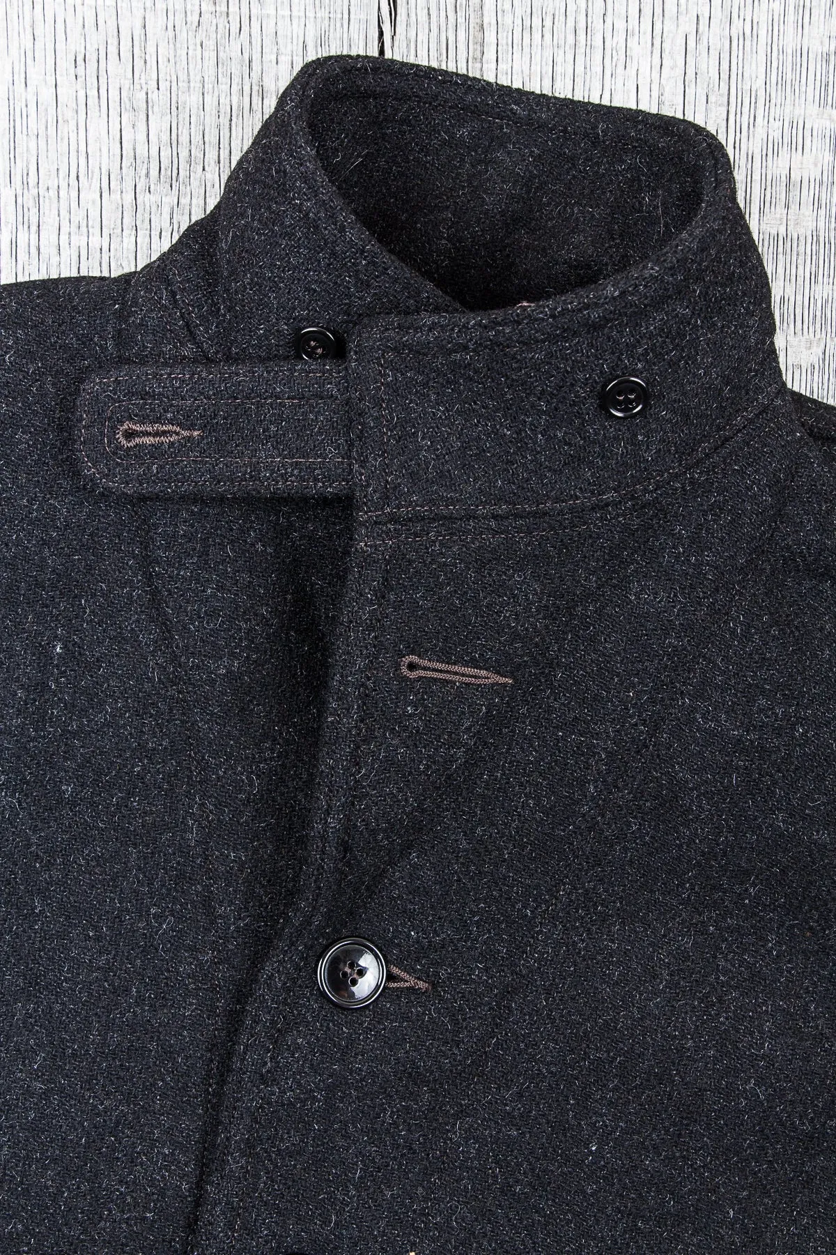 Buzz Rickson's Charcoal Wool Submarine Coat