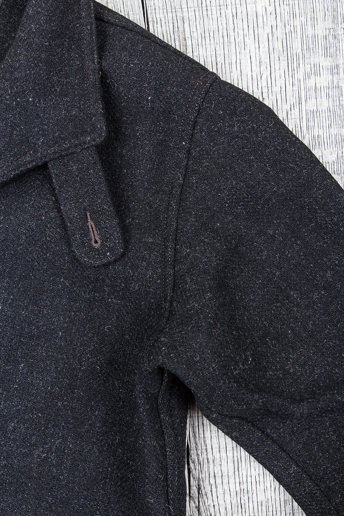 Buzz Rickson's Charcoal Wool Submarine Coat