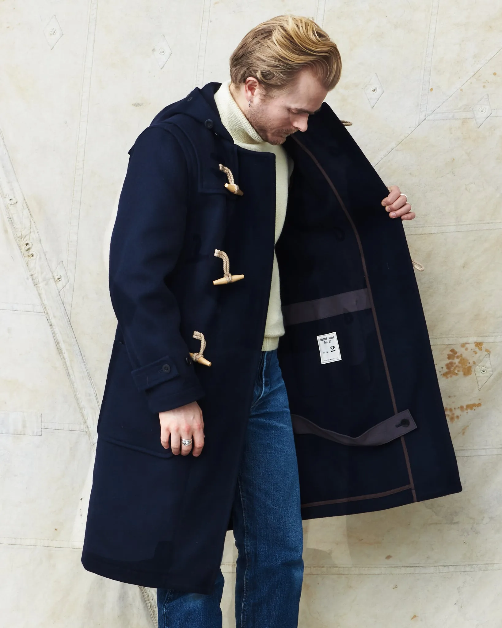 Buzz Rickson's Navy Wool Duffle Coat Model BR15164