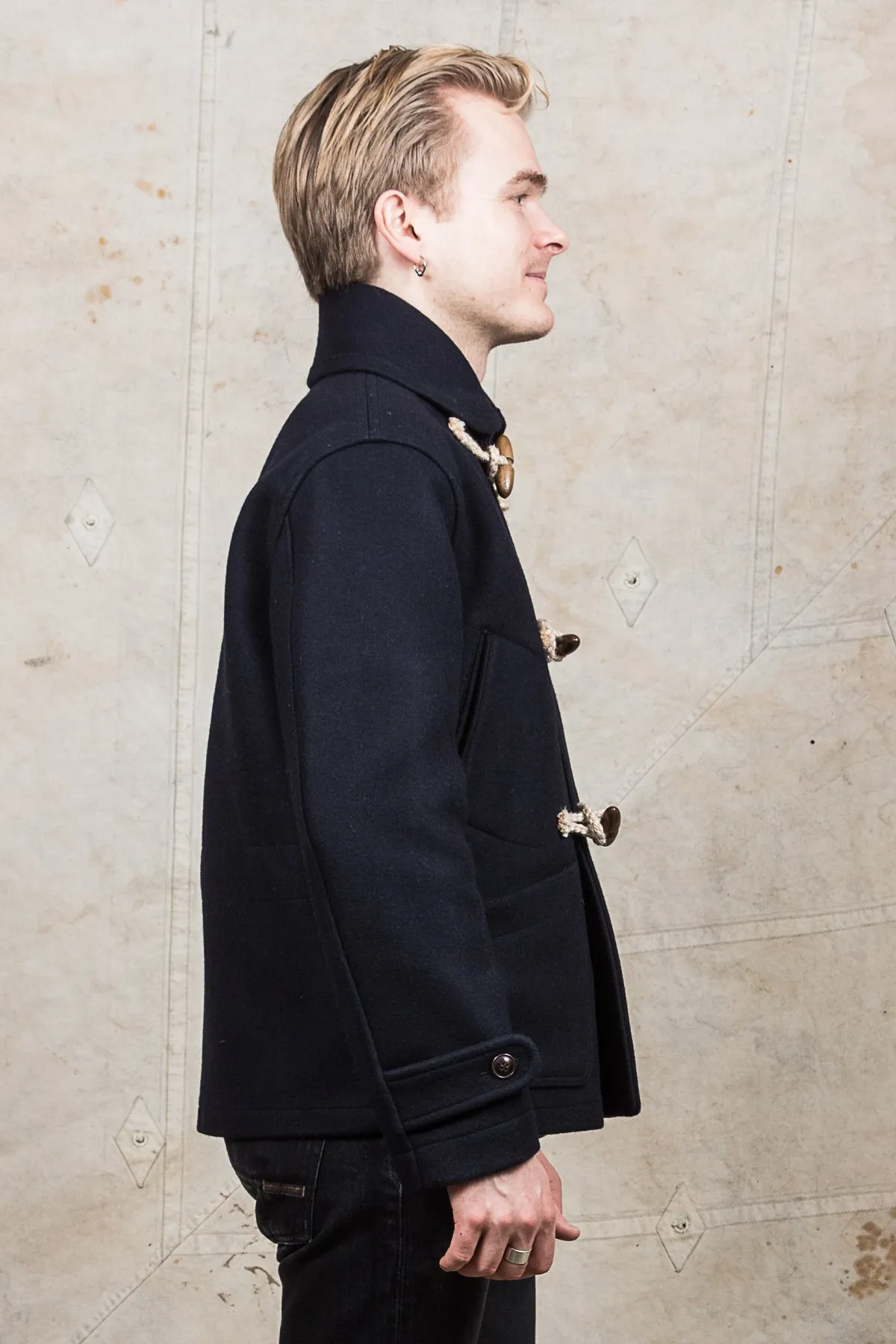 Buzz Rickson's Short Wool Duffle Coat Navy