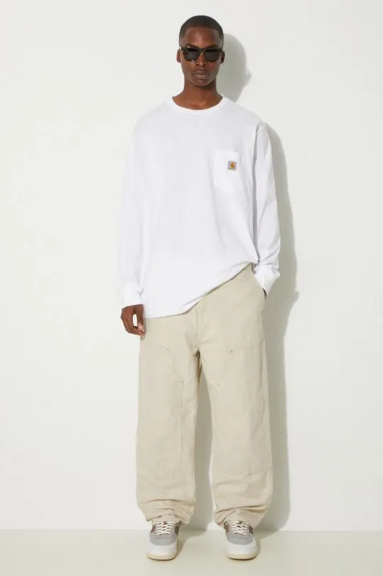 Carhartt WIP White Cotton Longsleeve Top