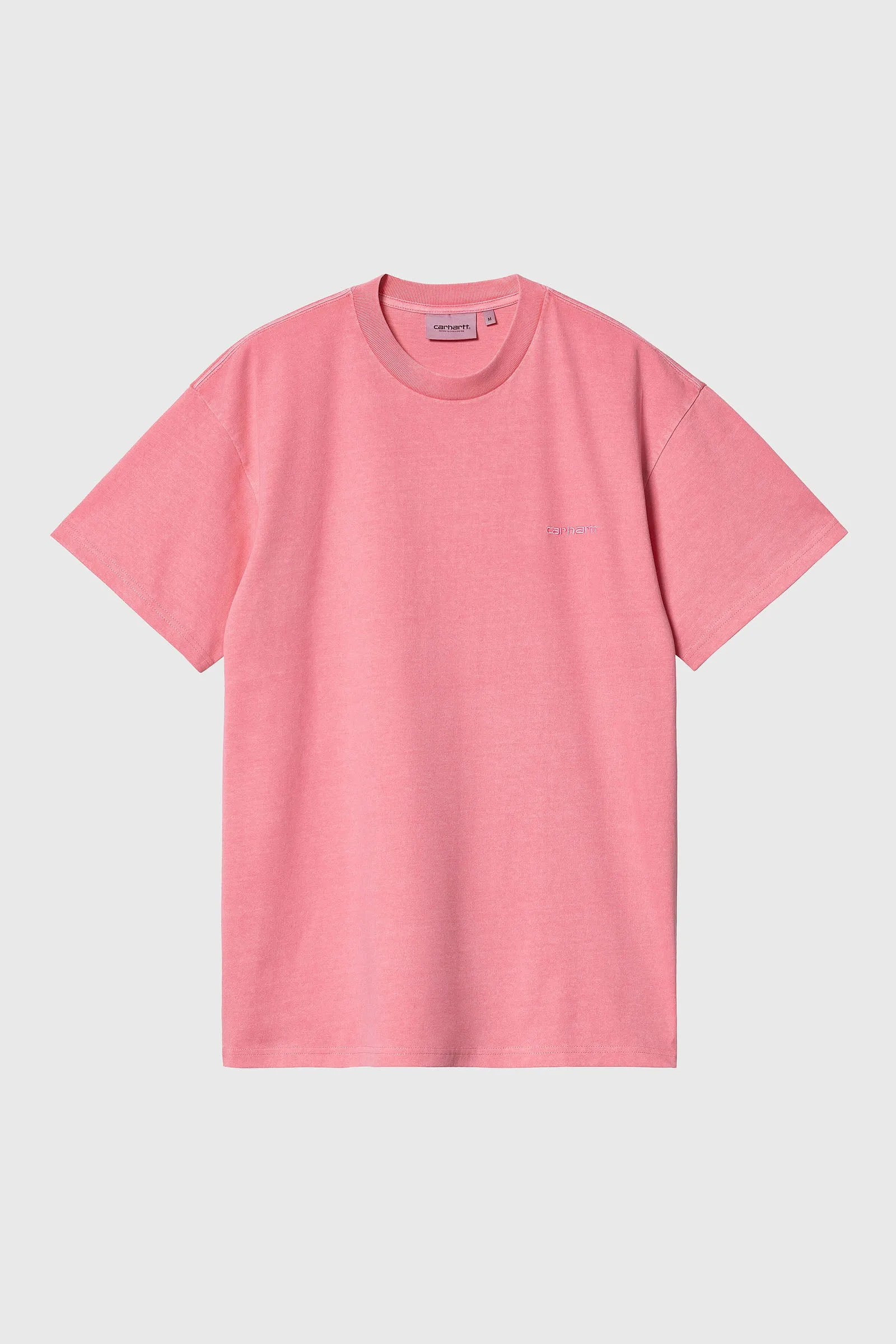 Carhartt Wip Men's Pink Fluorescent Duster Script Short Sleeve T-shirt