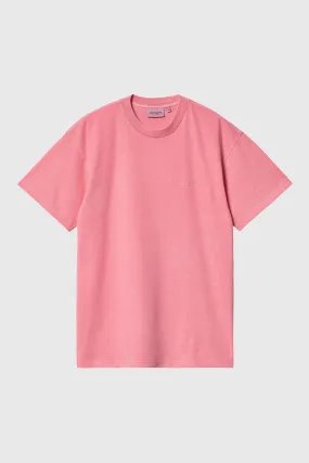 Carhartt Wip Men's Pink Fluorescent Duster Script Short Sleeve T-shirt