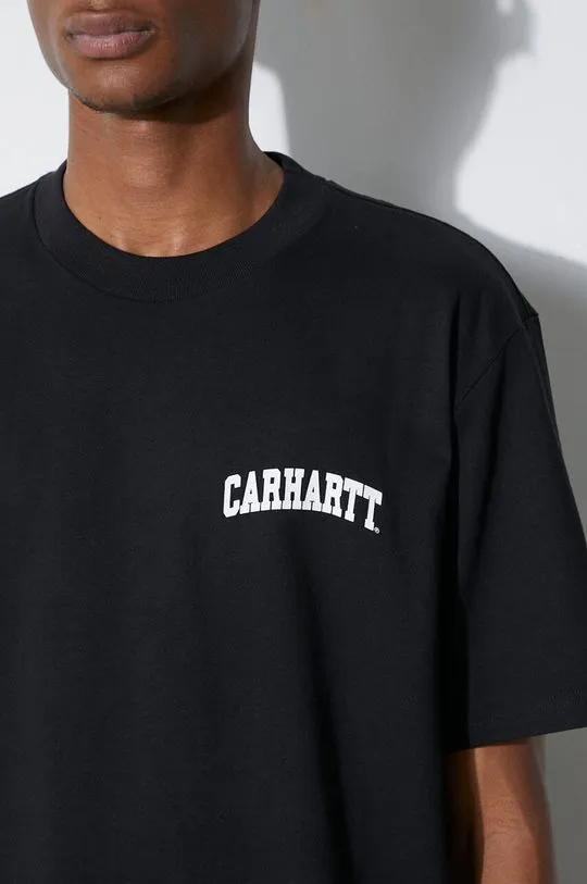 Carhartt WIP University Script Yellow Cotton T-Shirt